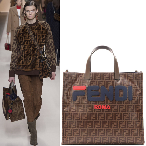 2018新作 フェンディスーパーコピー FENDI FILA トートショッパー マルチカラー ファブリックバッグ 8BH357A5N6F155V